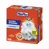 Hefty® Ultra Strong Tall Kitchen & Trash Bags, 13 gal, 0.9 mil, 23.75" x 24.88", White, 330/Carton Bags-Tall Kitchen, Lawn & Leaf Bags - Office Ready