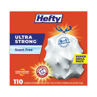 Hefty® Ultra Strong Tall Kitchen & Trash Bags, 13 gal, 0.9 mil, 23.75