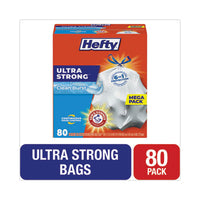 Hefty® Ultra Strong Scented Tall White Kitchen Bags, 13 gal, 0.9 mil, 23.75