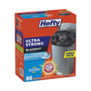 Hefty® Ultra Strong BlackOut® Tall-Kitchen Drawstring Bags, 13 gal, 0.9 mil, 23.75" x 24.88", Black, 80/Box Bags-Tall Kitchen, Lawn & Leaf Bags - Office Ready