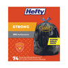 Hefty® Ultra Strong Tall Kitchen & Trash Bags, 30 gal, 1.1 mil, 30" x 33", Black, 222/Carton Bags-Tall Kitchen, Lawn & Leaf Bags - Office Ready