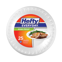 Hefty® Soak Proof Tableware, Foam Plates, 10.25