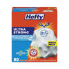 Hefty® Ultra Strong Scented Tall White Kitchen Bags, 13 gal, 0.9 mil, 23.75" x 24.88", White, 80/Box Bags-Tall Kitchen, Lawn & Leaf Bags - Office Ready