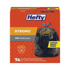 Hefty® Ultra Strong Tall Kitchen & Trash Bags, 30 gal, 1.1 mil, 30" x 33", Black, 74/Box Bags-Tall Kitchen, Lawn & Leaf Bags - Office Ready