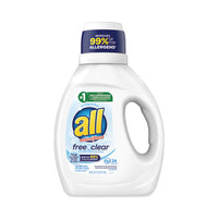 All® Ultra Free Clear Liquid Detergent, Unscented, 36 oz Bottle, 6/Carton Laundry Detergents - Office Ready