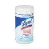 LYSOL® Brand Disinfecting Wipes, 1-Ply, 7 x 7.25, Crisp Linen, White, 80 Wipes/Canister Cleaner/Detergent Wet Wipes - Office Ready