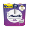 Cottonelle® Ultra ComfortCare Toilet Paper, Soft Bath Tissue, Soft Tissue, Mega Rolls, 2-Ply, 284 Sheets/Roll, 6 Rolls/Pack, 36 Rolls/Carton Tissues-Bath High Capacity Roll - Office Ready