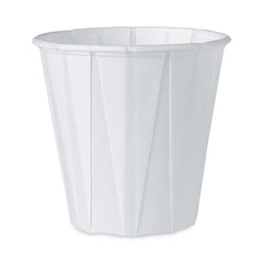 SOLO® Paper Medical & Dental Treated Cups, 3.5 oz, White, 100/Bag, 50 Bags/Carton