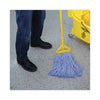 Boardwalk® Cut-End Wet Mop Heads, Standard Head, Cotton/Synthetic Fiber, Cut-End, #24, Blue, 12/Carton Wet Mop Heads - Office Ready