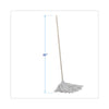 Boardwalk® Handle/Deck Mops, 16 oz White Cotton Head, 48" Oak Wood Handle Mops-Wet - Office Ready