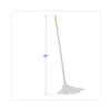 Boardwalk® Handle/Deck Mops, #16 White Rayon Head, 48" Natural Wood Handle Wet Mops - Office Ready