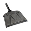 Boardwalk® Metal Dust Pan, 12 x 14, 2" Handle, 20-Gauge Steel, Black, 12/Carton Metal Scoop Dustpans - Office Ready