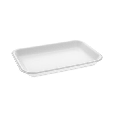 Pactiv Evergreen Foam Supermarket Tray, #2, 8.2 x 5.7 x 0.91, White, Foam ,500/Carton Butcher Food Containers - Office Ready