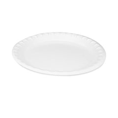 Pactiv Evergreen Placesetter® Satin Non-Laminated Foam Dinnerware, Plate, 10.25" dia, White, 540/Carton
