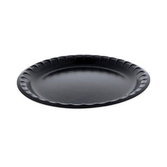 Pactiv Evergreen Placesetter® Deluxe Laminated Foam Dinnerware, Plate, 10.25" dia, Black, 540/Carton