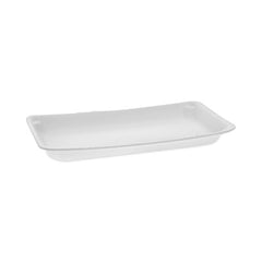 Pactiv Evergreen Foam Supermarket Tray, #10P, 10.75 x 5.5 x 1.2, White, 400/Carton