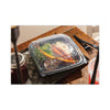Pactiv Evergreen EarthChoice® Vented Dual Color Microwavable Hinged Lid Container, 1-Compartment 66oz, 10.5x9.5x3, Black/Clear, Plastic, 132/CT Storage Food Containers - Office Ready