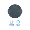 Boardwalk® Round Lids for Waste Receptacles, Flat-Top, Round, Plastic, Gray Flat-Top Waste Receptacle Lids - Office Ready