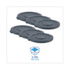 Boardwalk® Round Lids for Waste Receptacles, Flat-Top, Round, Plastic, Gray Flat-Top Waste Receptacle Lids - Office Ready