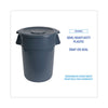 Boardwalk® Round Lids for Waste Receptacles, Flat-Top, Round, Plastic, Gray Flat-Top Waste Receptacle Lids - Office Ready