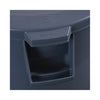 Boardwalk® Round Lids for Waste Receptacles, Flat-Top, Round, Plastic, Gray Flat-Top Waste Receptacle Lids - Office Ready