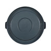 Boardwalk® Round Lids for Waste Receptacles, Flat-Top, Round, Plastic, Gray Flat-Top Waste Receptacle Lids - Office Ready