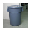 Boardwalk® Round Lids for Waste Receptacles, Flat-Top, Round, Plastic Gray Flat-Top Waste Receptacle Lids - Office Ready