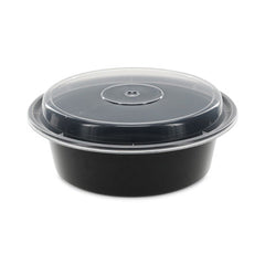 Pactiv Evergreen Newspring® VERSAtainer® Microwavable Containers, 32 oz, 7 Diameter x 2 h, Black/Clear, Plastic, 150/Carton
