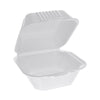 Pactiv Evergreen SmartLock® Foam Hinged Lid Container, Sandwich, 5.75 x 5.75 x 3.25, White, 504/Carton Food Containers-Takeout - Office Ready