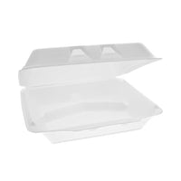 Pactiv Evergreen SmartLock® Foam Hinged Lid Container, X-Large, 3-Compartment, 9.5 x 10.5 x 3.25, White, 250/Carton Takeout Food Containers - Office Ready