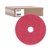 Boardwalk® Buffing Floor Pads, 19" Diameter, Red, 5/Carton Burnish/Buff Floor Pads - Office Ready