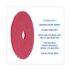 Boardwalk® Buffing Floor Pads, 19" Diameter, Red, 5/Carton Burnish/Buff Floor Pads - Office Ready