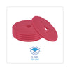 Boardwalk® Buffing Floor Pads, 19" Diameter, Red, 5/Carton Burnish/Buff Floor Pads - Office Ready