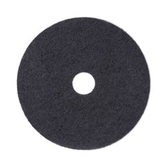 Boardwalk® Stripping Floor Pads, 19" Diameter, Black, 5/Carton