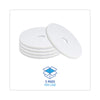 Boardwalk® Polishing Floor Pads, 18" Diameter, White, 5/Carton Burnish/Buff Floor Pads - Office Ready