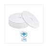 Boardwalk® Polishing Floor Pads, 17" Diameter, White, 5/Carton Burnish/Buff Floor Pads - Office Ready
