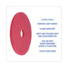 Boardwalk® Buffing Floor Pads, 17" Diameter, Red, 5/Carton Burnish/Buff Floor Pads - Office Ready