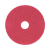 Boardwalk® Buffing Floor Pads, 17" Diameter, Red, 5/Carton Burnish/Buff Floor Pads - Office Ready