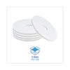 Boardwalk® Polishing Floor Pads, 16" Diameter, White, 5/Carton Burnish/Buff Floor Pads - Office Ready