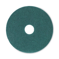 Boardwalk® Heavy-Duty Scrubbing Floor Pads, 16" Diameter, Green, 5/Carton