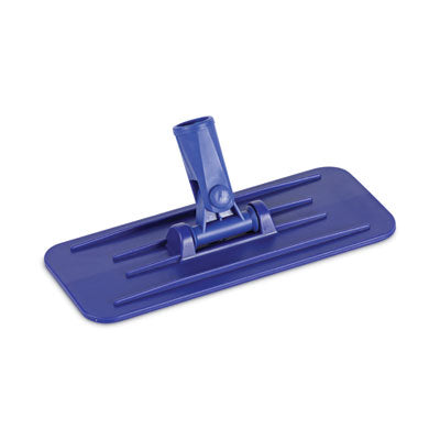 Boardwalk® Swivel Pad Holder, Plastic, Blue, 4 x 9 Scrub Pad Holders-Pole Block - Office Ready
