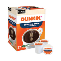 Dunkin Donuts® K-Cup® Pods, Espresso, 22/Box