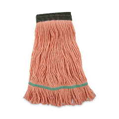 Boardwalk® Super Loop Wet Mop Head, Cotton/Synthetic Fiber, 5" Headband, Medium Size, Orange, 12/Carton