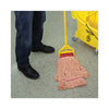 Boardwalk® Super Loop Wet Mop Head, Cotton/Synthetic Fiber, 5" Headband, Large Size, Orange, 12/Carton  - Office Ready
