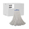 Boardwalk® Cut-End Lie-Flat Economical Mop Head, Economical Lie-Flat Head, Rayon Fiber, 20oz, White, 12/Carton Wet Mop Heads - Office Ready