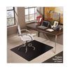 ES Robbins® Floor+Mate®, For Hard Floor to Medium Pile Carpet up to 0.75", 46 x 48, Black Mats-Chair Mat - Office Ready