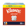 Kleenex® Anti-Viral Facial Tissue, 3-Ply, White, 55 Sheets/Box, 27 Boxes/Carton Tissues-Facial - Office Ready