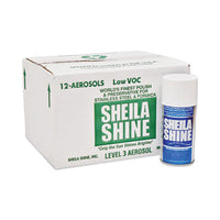 Sheila Shine Stainless Steel Cleaner & Polish, 10 oz Spray Can, 12/Carton Metal Cleaners/Polishes - Office Ready