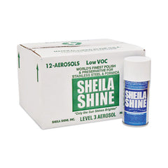 Sheila Shine Stainless Steel Cleaner & Polish, 10 oz Spray Can, 12/Carton