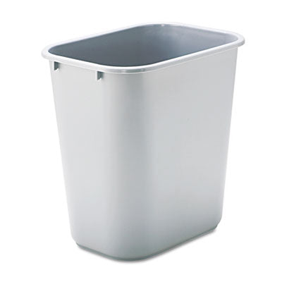 Rubbermaid® Commercial Deskside Plastic Wastebasket, Rectangular, 7 gal, Gray Waste Receptacles-Deskside All-Purpose Wastebaskets - Office Ready